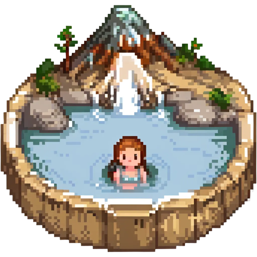 mountain hot spring tubbing emoji