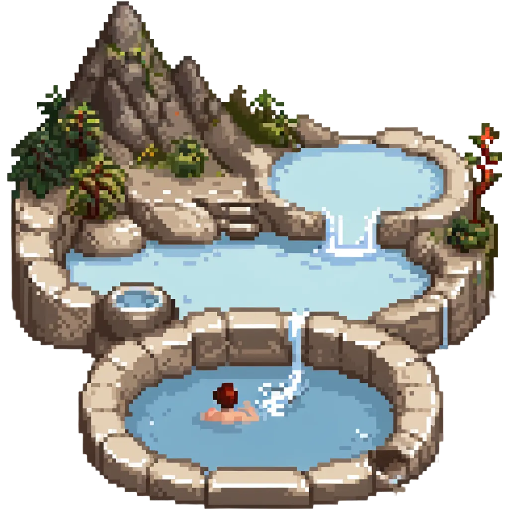 mountain hot spring tubbing emoji