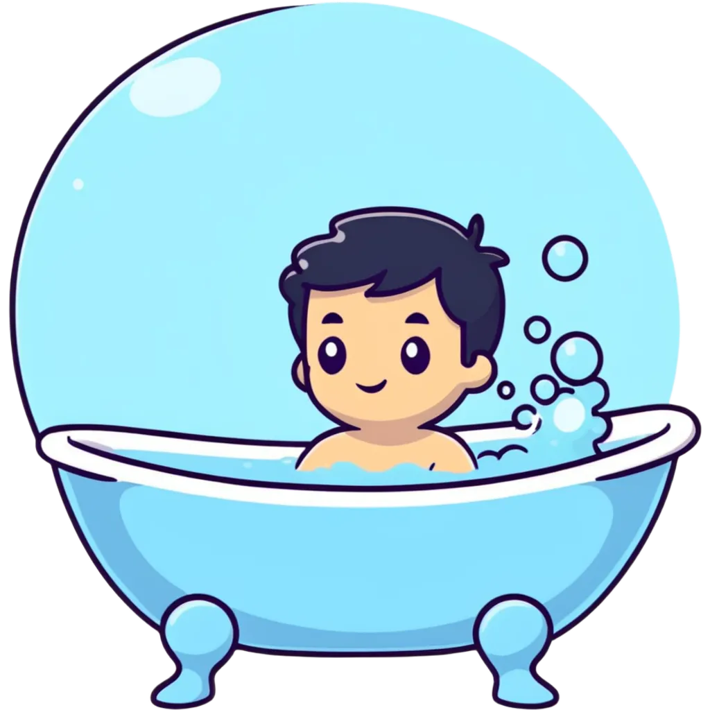 person soaking in bubble bath emoji