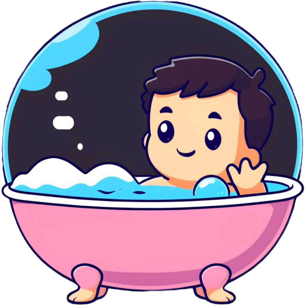 person soaking in bubble bath emoji