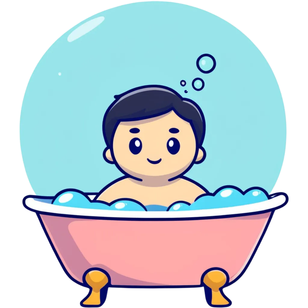 person soaking in bubble bath emoji