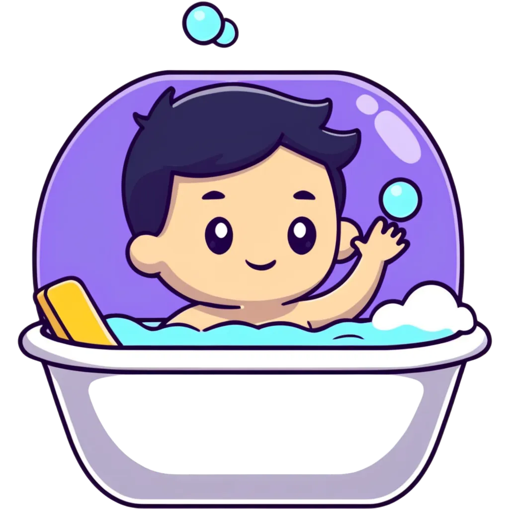 person soaking in bubble bath emoji