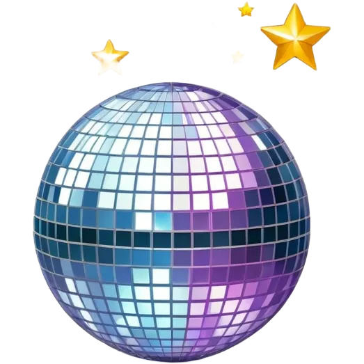 Disco ball with stars for 'Everybody' by Backstreet Boys emoji