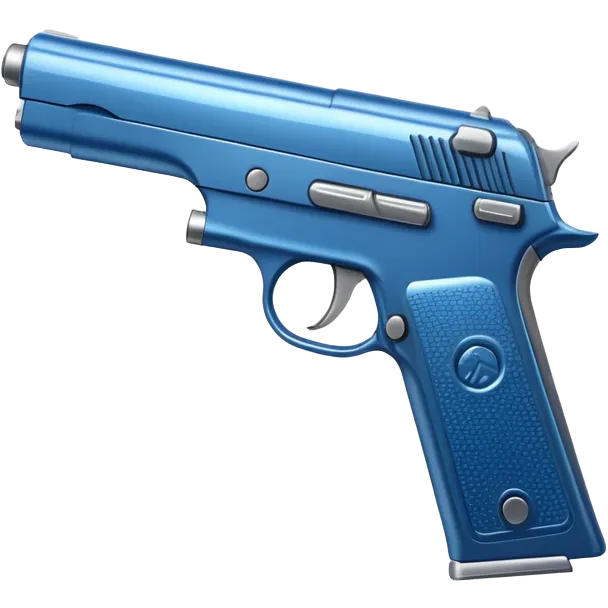 Modern pistol with a blue tint emoji