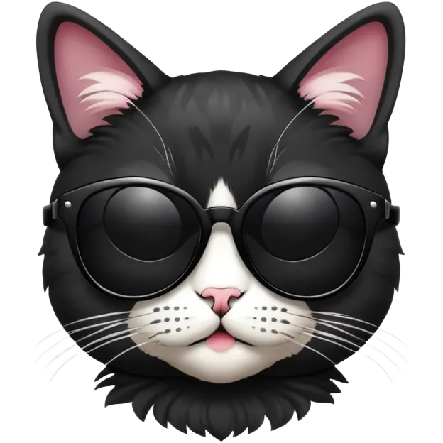 Cat with sunglasses emoji