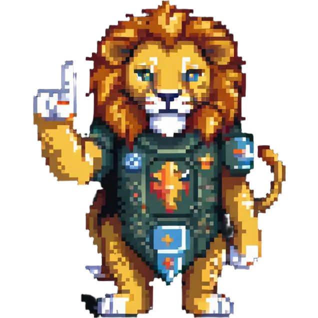 lion showing middle finger emoji