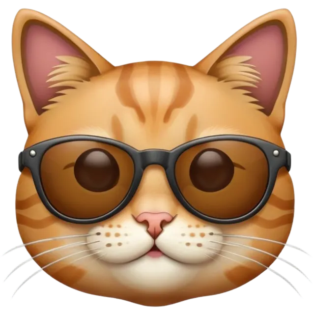 Cat with sunglasses emoji
