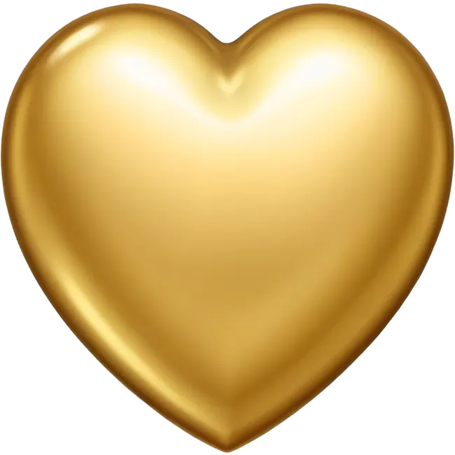 heart fully repaired sealed with gold no visible cracks emoji