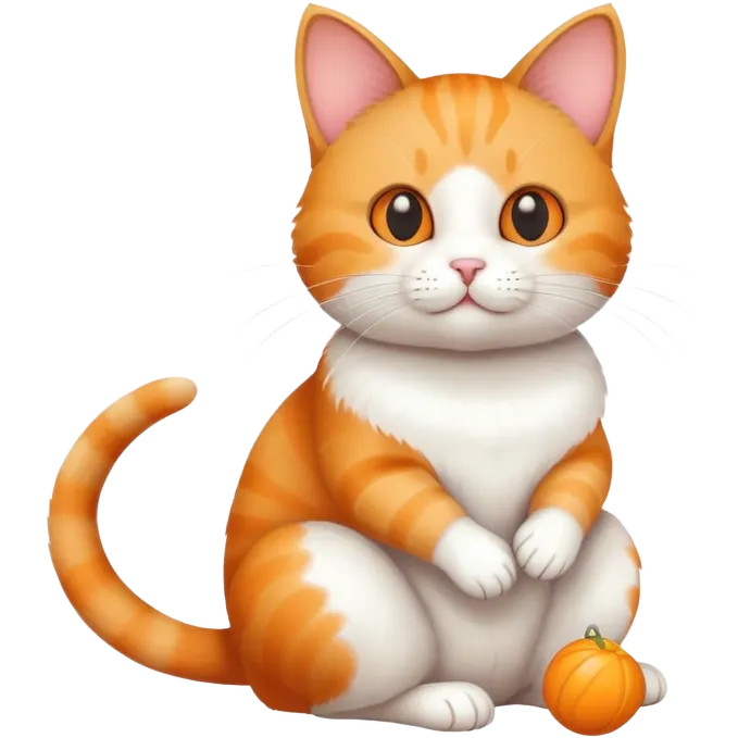cat full body sitting playing with a toy mouse emoji