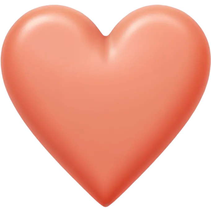 Pastel salmon red color heart emoji