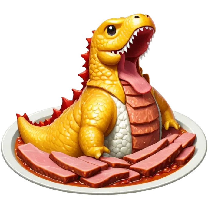  SPAM meat godzilla slop art emoji