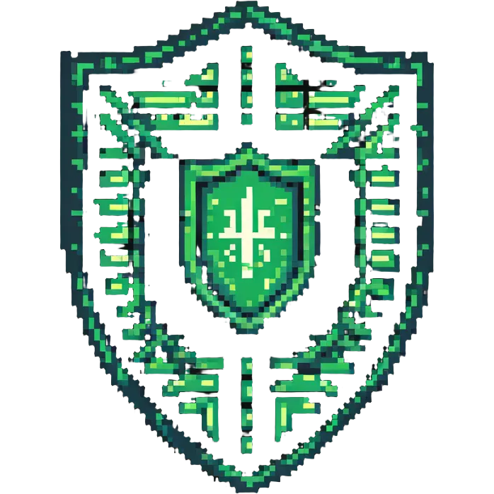 protective shield with binary code pattern and magical energy field emoji