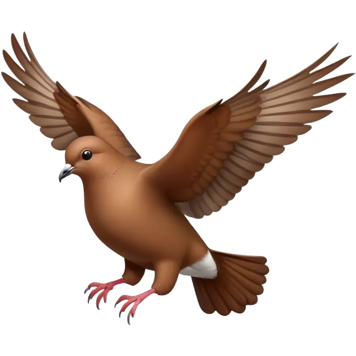 Brown Dove fly emoji