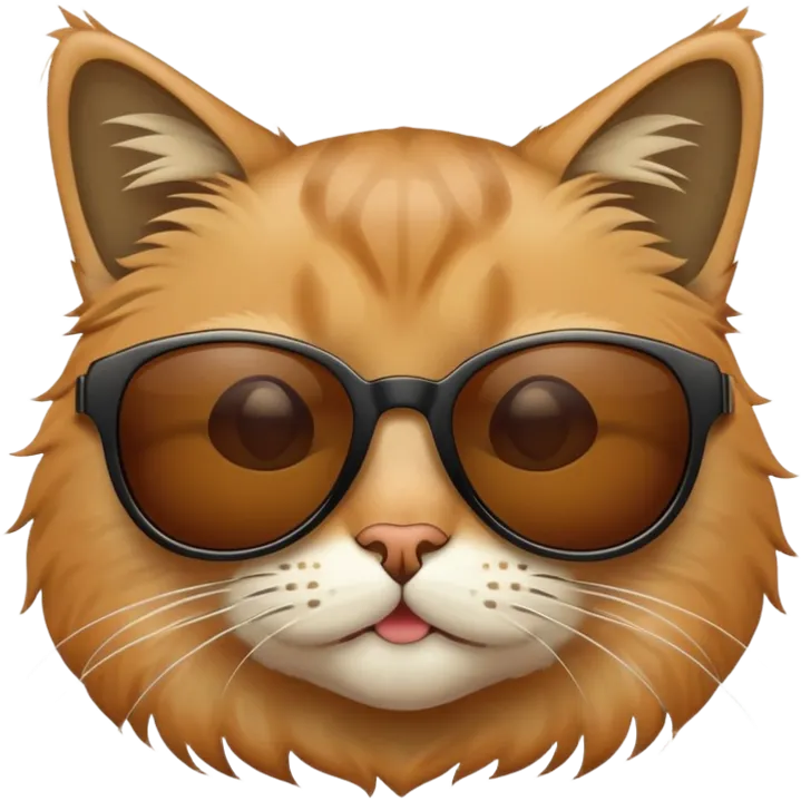 Cat with sunglasses emoji