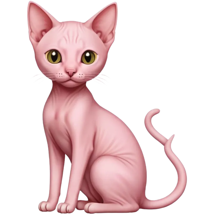 skin cat hairless full body sitting emoji