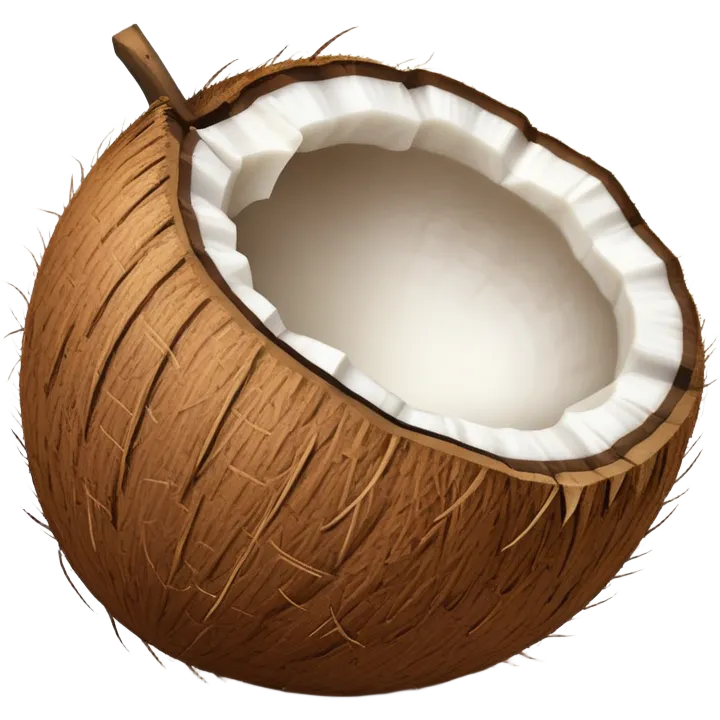 A coconut with the name Anya inside it emoji