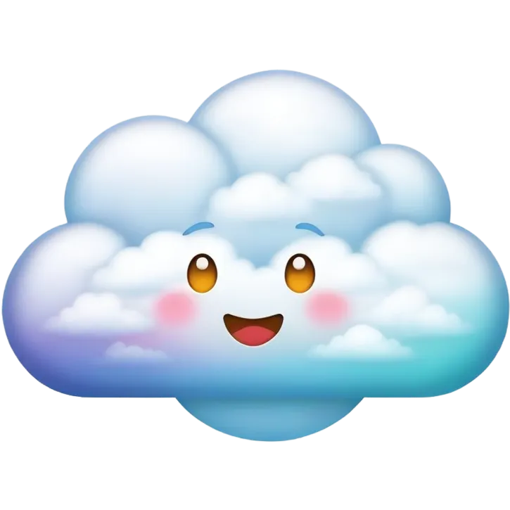 Colorful cloud emoji