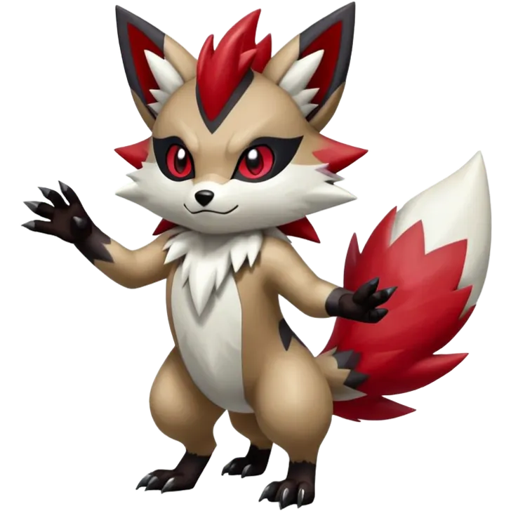 Shiny Zigzagoon-Zorua-Zangoose-Hybrid (Full body) emoji