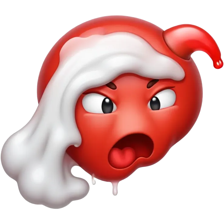 Red throwing up emoji emoji