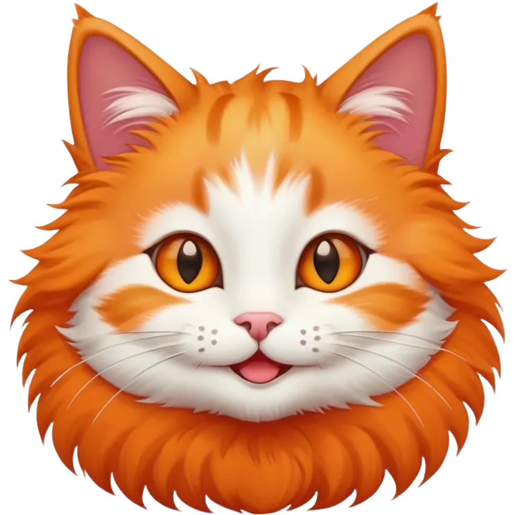 A cat smiling with star eyes just like the apple cat emoji emoji