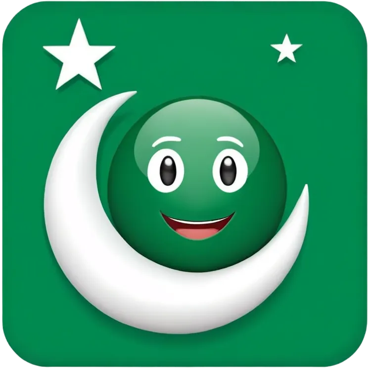 Pakistan countryball, smiling and waving emoji