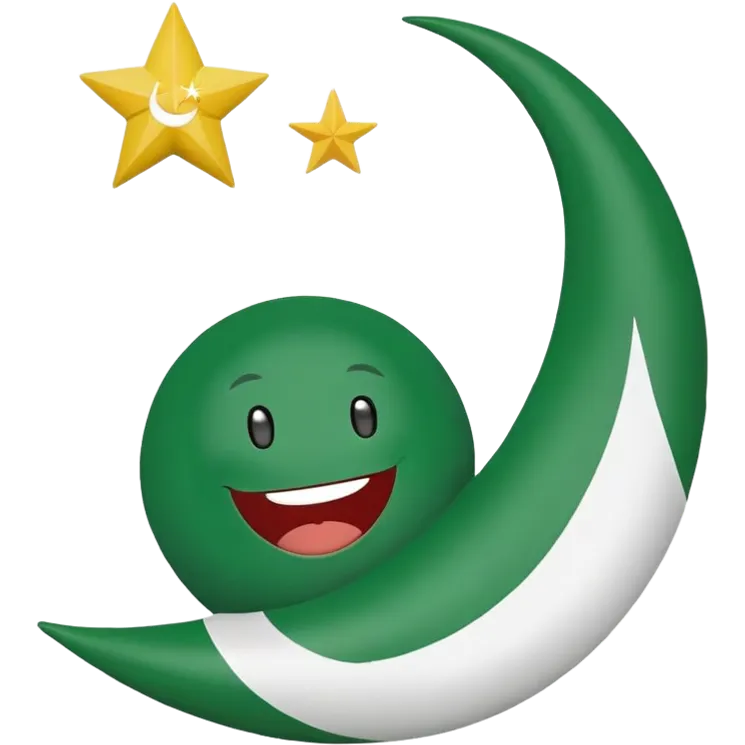 Pakistan countryball, smiling and waving emoji