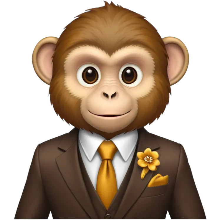 Monkey wearing a suit emoji