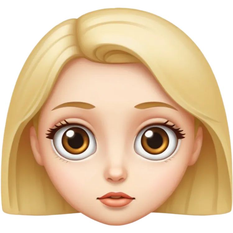 big eyed girl emoji