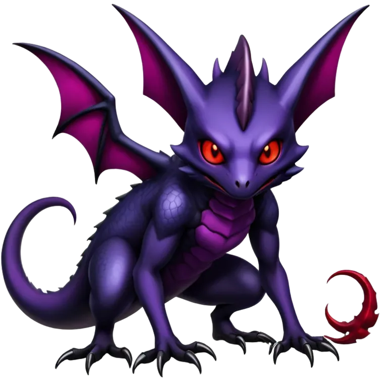 Shiny Epic Badass Gothic Dark Evil Noibat-Salandit-Darkrai-Hybrid emoji