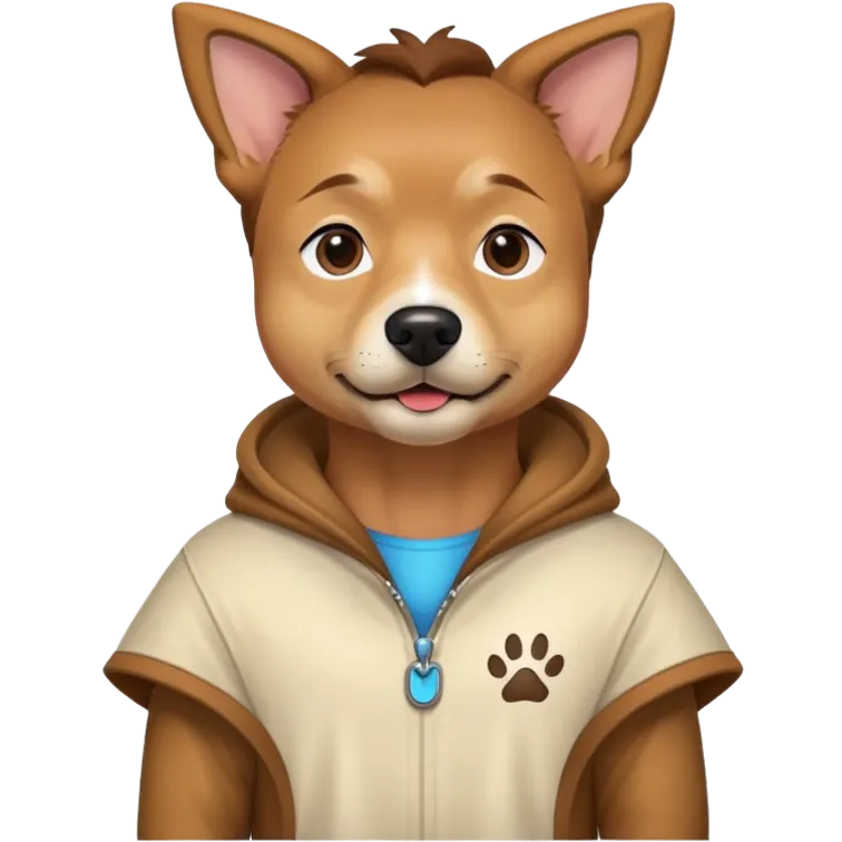 Elon musk wearing dogs cloth emoji