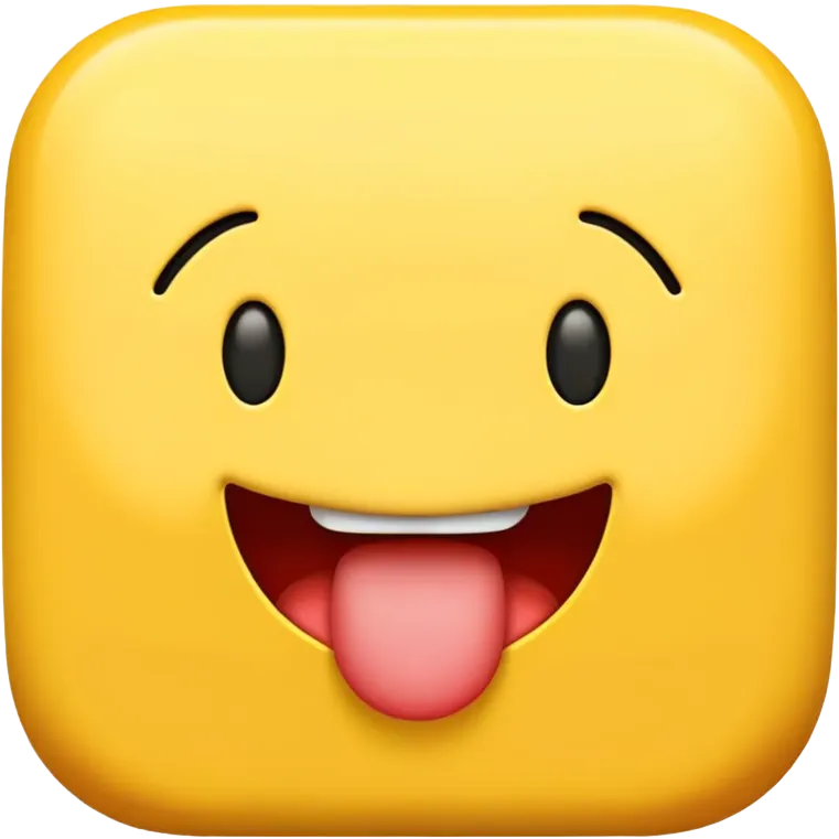 emoji sticking out tounge with small body emoji