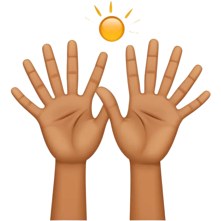 Two hands celebrating  emoji