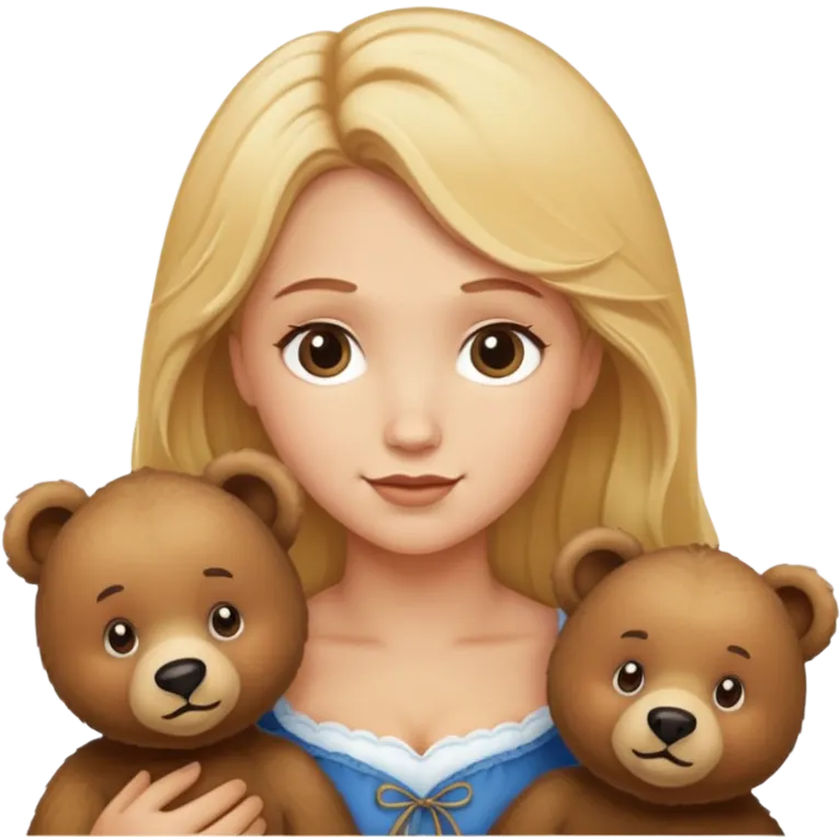 Goldilocks and the 3 bears emoji