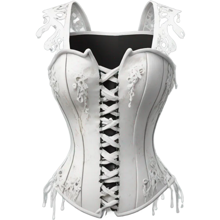 Detailed corset top with white paint dripping  emoji