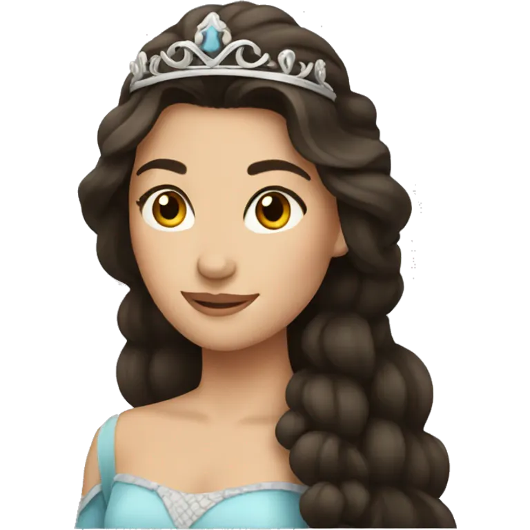 Brunette princess emoji