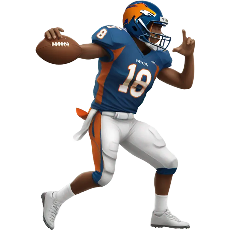 Bronco throwing football emoji