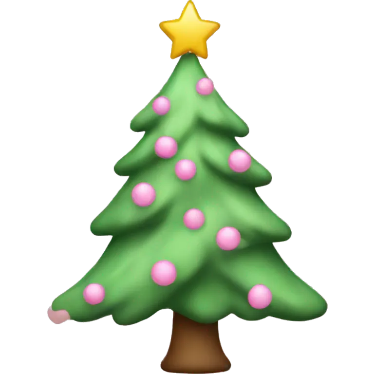 light pink christmas tree emoji