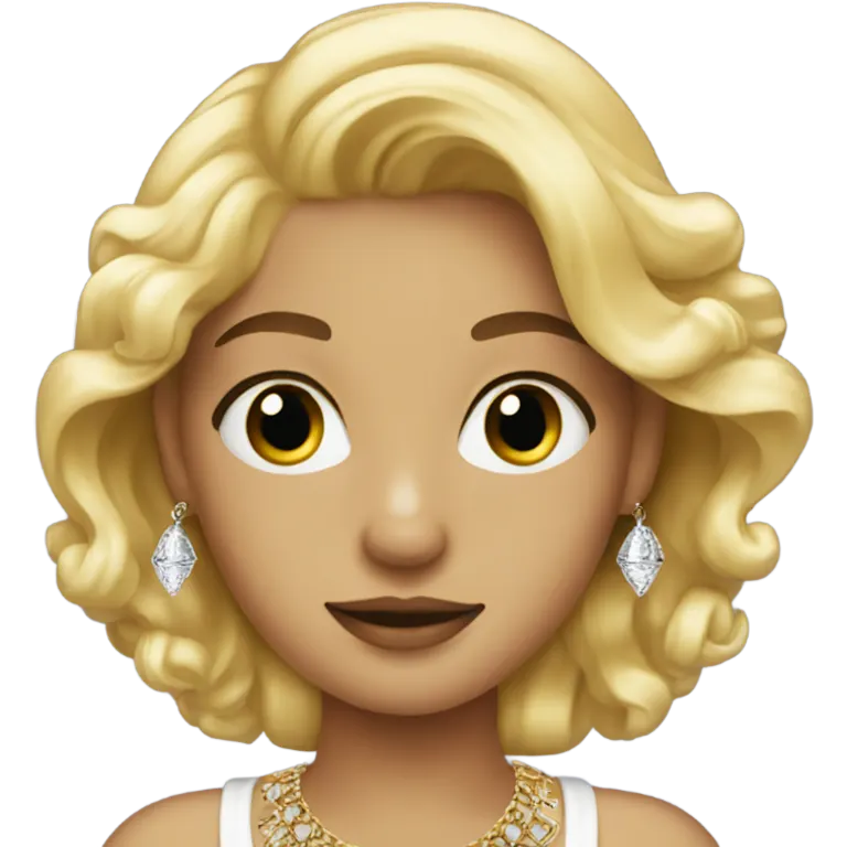blonde girl in jewelry emoji