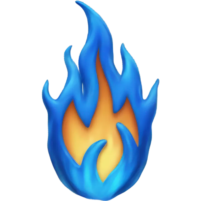 a blue flame emoji