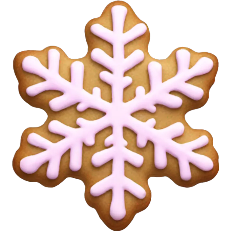 pale pink snowflake cookie emoji