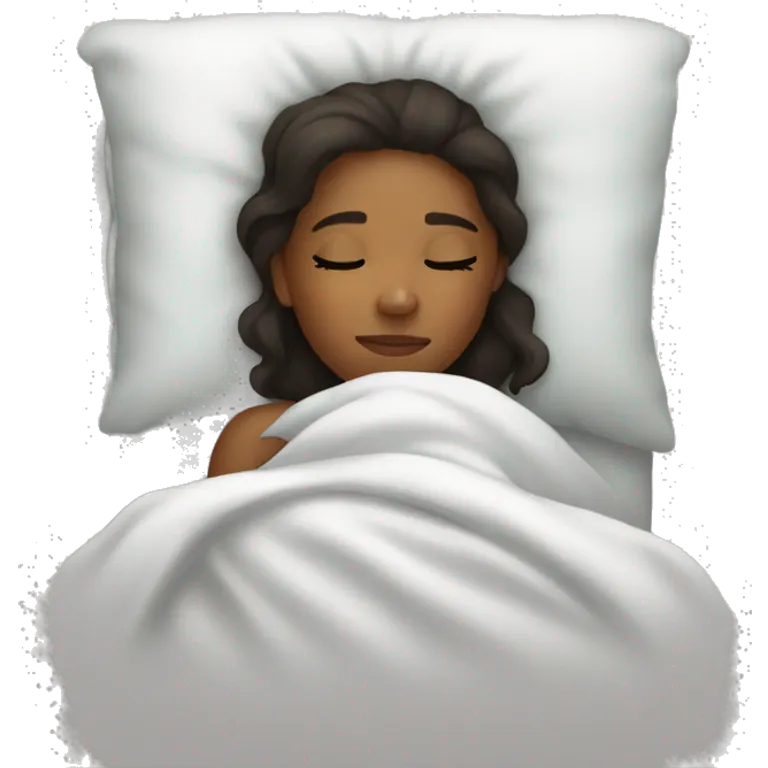 girl sleeping in bed emoji