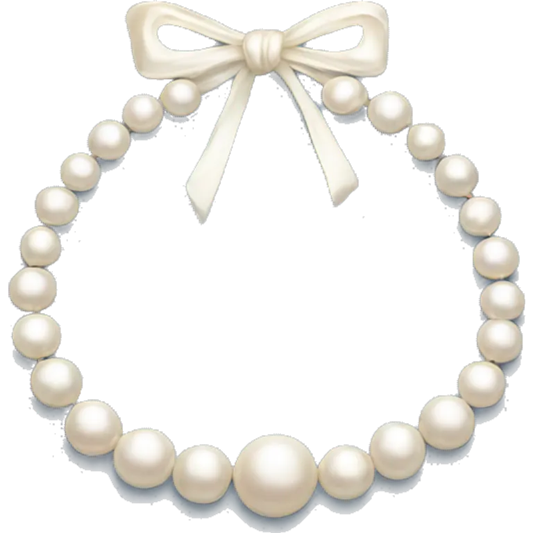  Pearl necklace with bow emoji