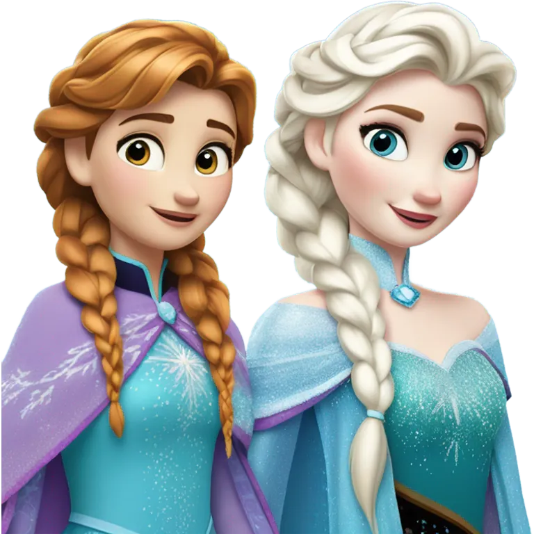 elsa and anna frozen emoji
