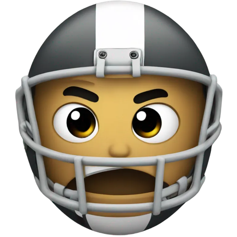 Football with a frowny face on it  emoji