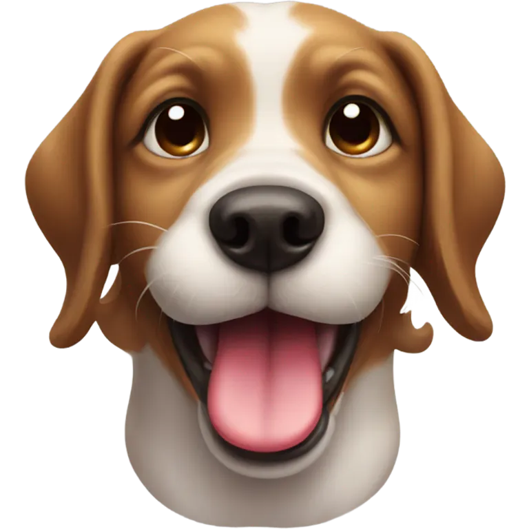 Cute dog with tongue out emoji
