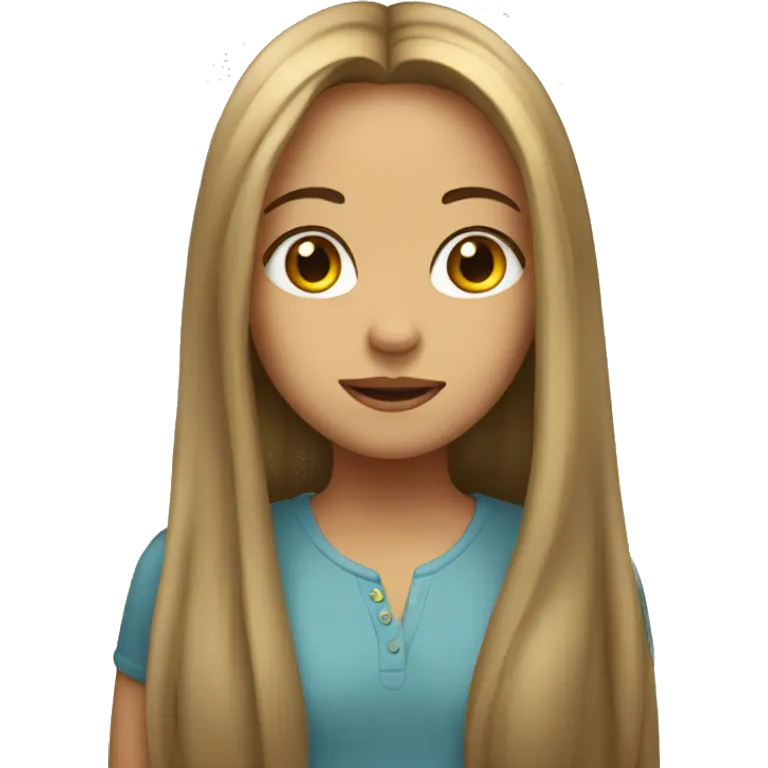 Girl with long hair emoji