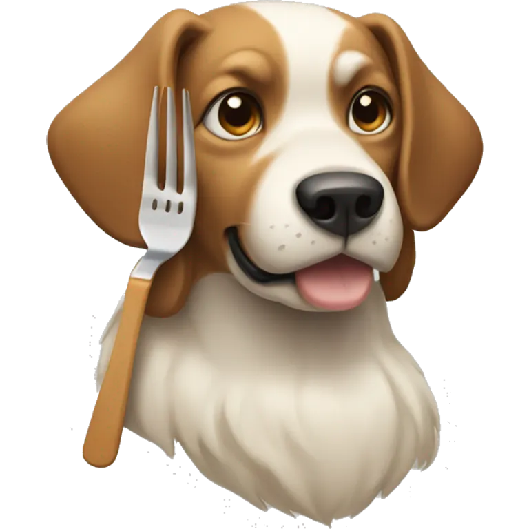 Dog with fork emoji
