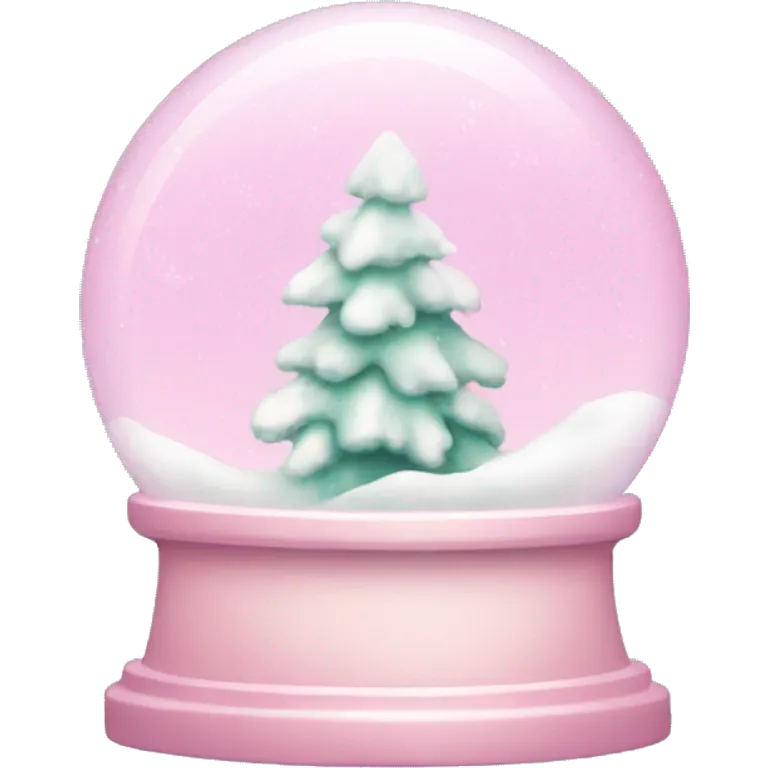 Pastel pink snow globe emoji
