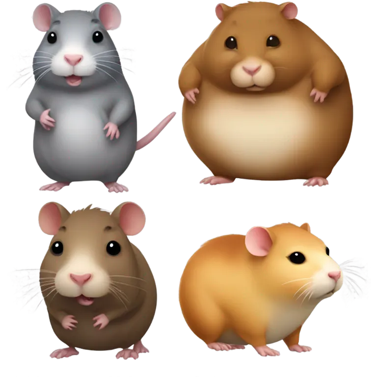 fat rat plus fat hamster plus fat capybara emoji