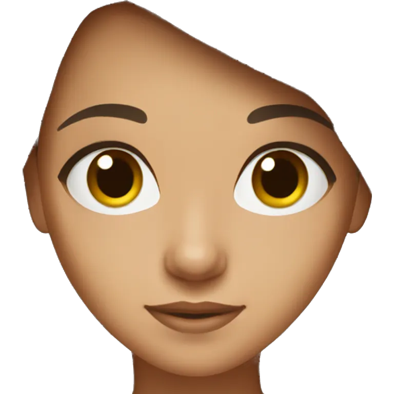 Brunette girl with brown eyes  emoji